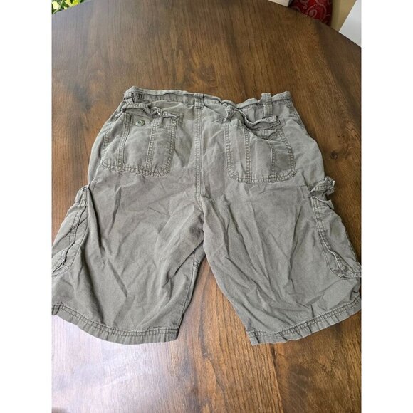 Mens RP Active Cargo Shorts Size 34 Olive Green With Pockets & Belt Loops Cotton - Picture 11 of 12